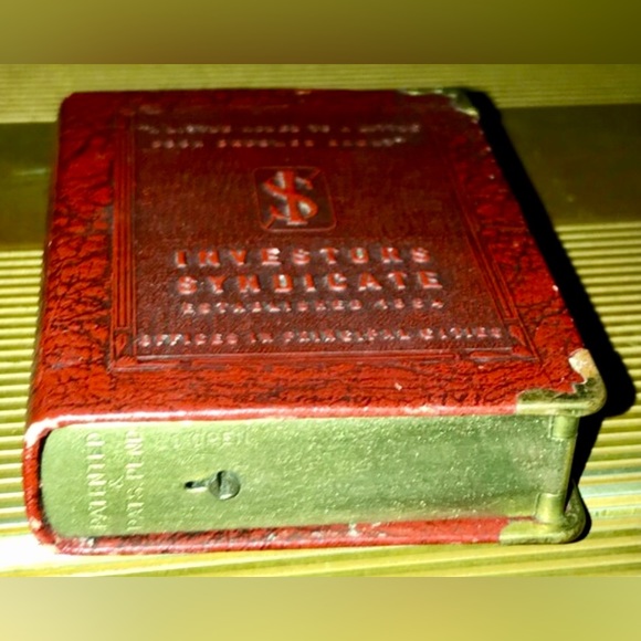 Vintage 1920s Zell INVESTORS SYNDICATE ESTABLISHED 1894 Thrift Book Coin Bank - Picture 2 of 5